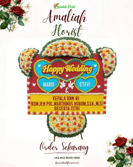 Papan Bunga Pernikahan Pucang Sari